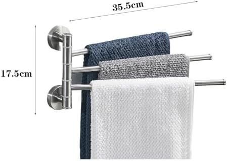 Sturdy Space-Saving Swivel Towel Holder For Bathroom Kitchen More