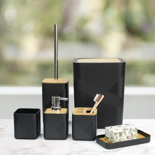 CERBIOR 6-Piece Bamboo Bath Ensemble