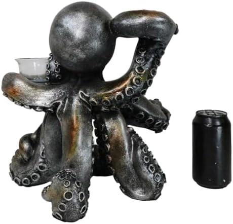 Ebros Rustic Holiday Octopus Candle Holder Statue 125 H