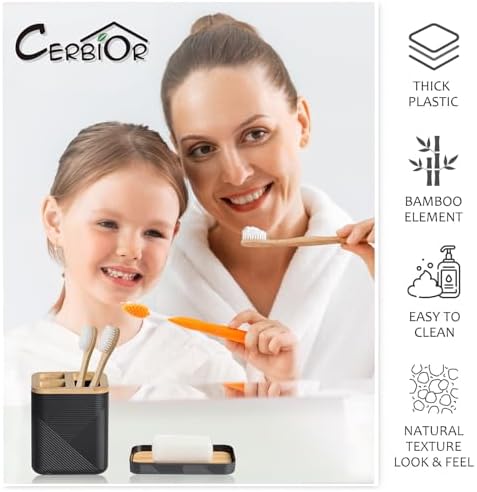 CERBIOR 6-Piece Bamboo Bath Ensemble