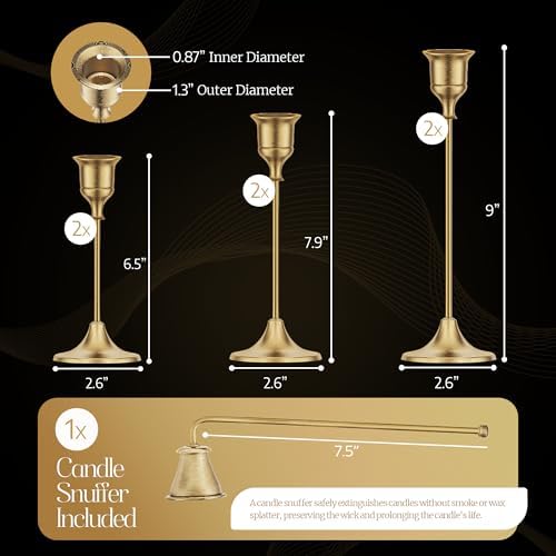 Elegant Gold Candlestick Holders for Dining and Events