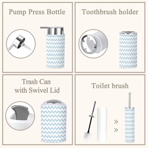 6-Piece Boho Bathroom Accessories Set