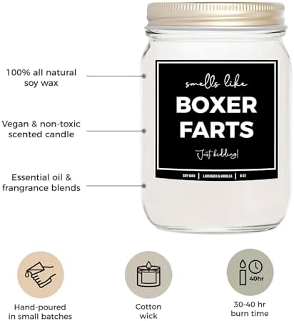 Boxer Dog Gift - 8oz Soy Candle Lavender Vanilla