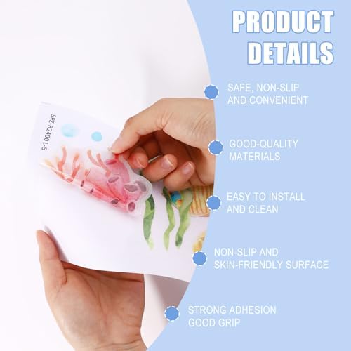 Adventure in the Bath 6pcs Ocean Creature Marine Sticker Set for Kids
