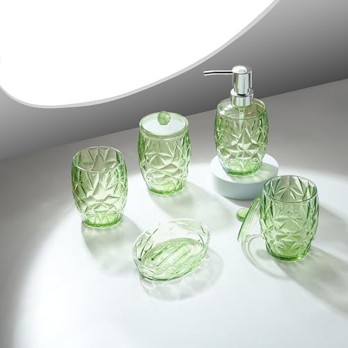Green Bathroom Accessories Set 5pcs
