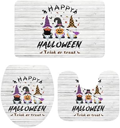 YESOF66 3 Piece Bathroom Rug Set with Non-Slip Backing
