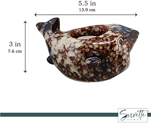55 Inch Ceramic Shark Tealight Holder