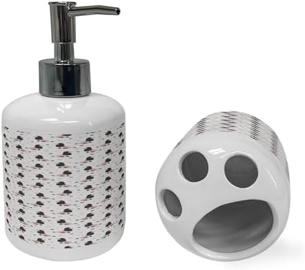 Ambesonne Cartoon Dispenser Set