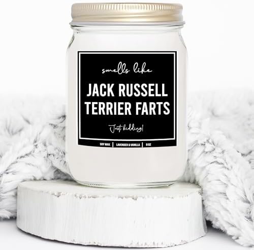 Jack Russell Terrier Candle 8oz Mahogany