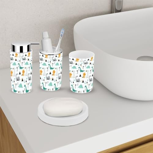 6 Piece Dinosaur Bathroom Accessory Set