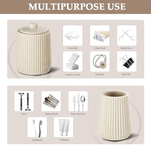 Beige Bathroom Accessories Set