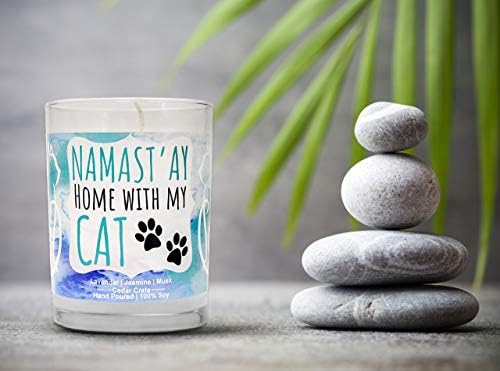 Lavender Candle Gift for Cat Lovers