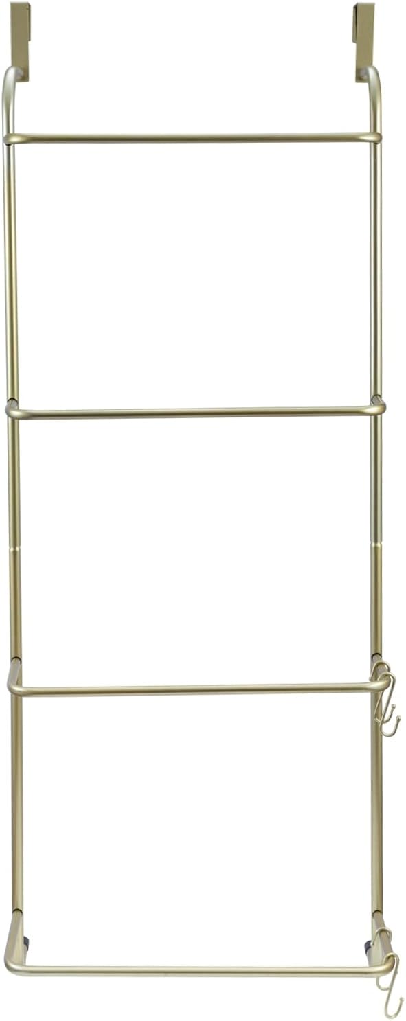MyGift 4 Rung Over-The-Door Towel Drying Rack