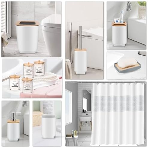 IMAVO Bathroom Accessories Set 11 Pieces White Grey