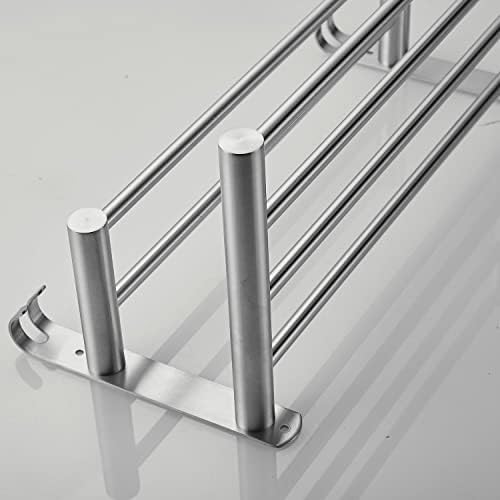 Leekayer Double Layer Towel Rack 40cm Brushed Nickel