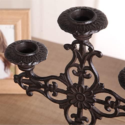 VejiA Cast Iron Candlestick Holder Vintage Design