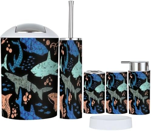 Bath Accessory Set for Boys Girls Modern Design