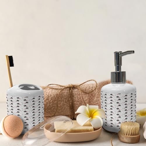 Ambesonne Cartoon Dispenser Set