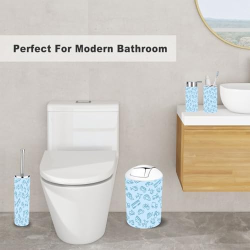 Seamless Texture Luxury 6-Piece Bathroom Accessory Set