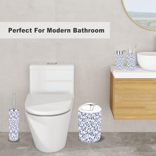 6 Piece Bathroom Accessory Set with Playful Alphabet Design