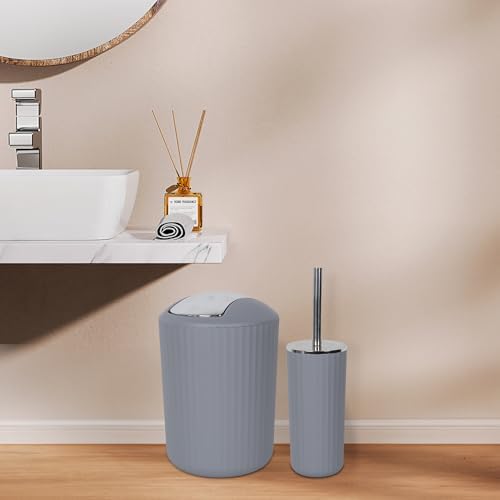 FEILANDUO 8 Piece Bathroom Accessory Set Gray