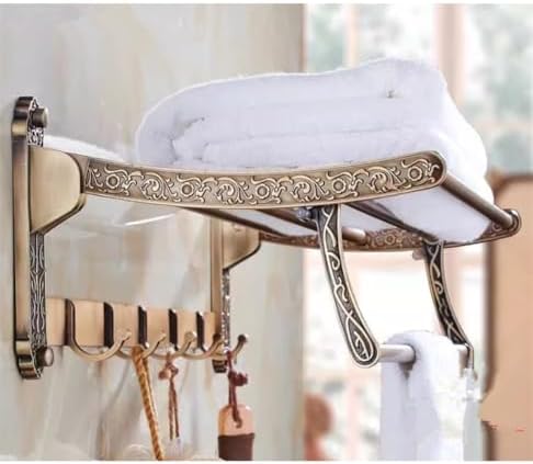 Antique Bronze Aluminum Bathroom Towel Rack with Modern Design