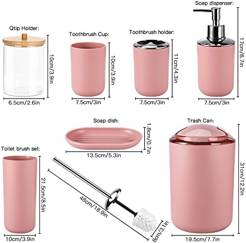 Plastic Bathroom Accessory Set