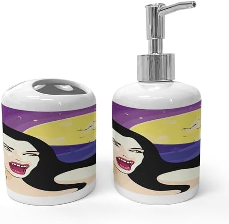 Halloween-themed set for bathroom organization