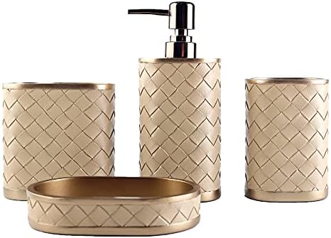 Luxury Resin Bathroom Set with 4 Pieces - Industrial to Modern Design