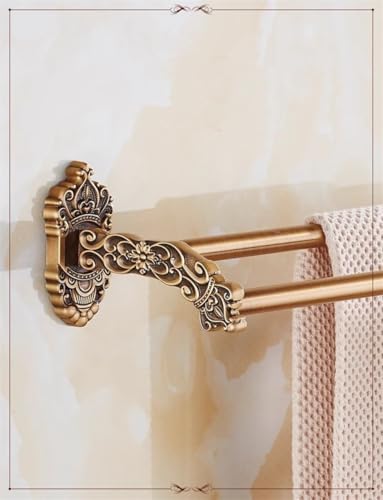 Antique Bronze Aluminum Bathroom Towel Rack with Modern Design