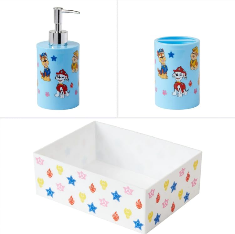 Kids Bathroom Accessory Set 3 Piece Blue