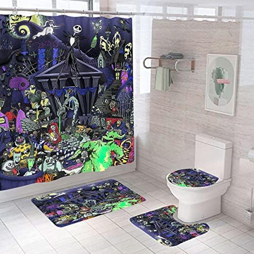 4-Piece Christmas Bathroom Set with Halloween Decor