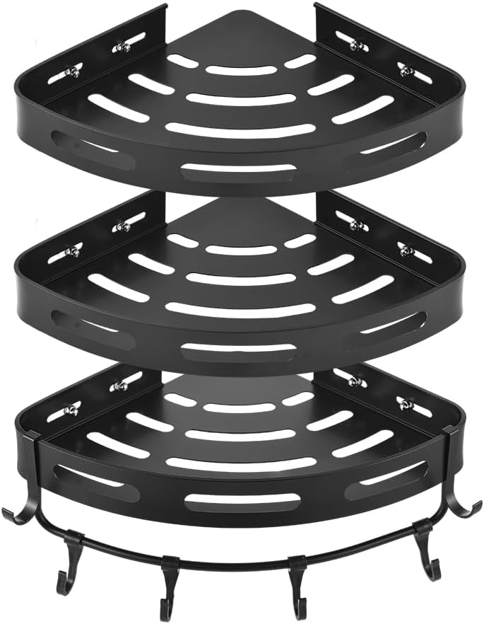 Flowhale Corner Shower Caddy 3-Tier Wall Mounted Organizer
