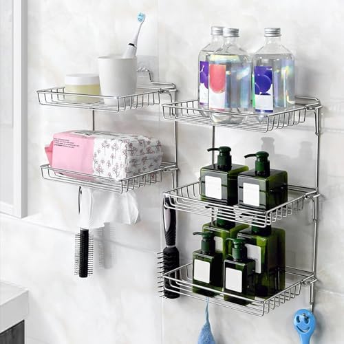 Secure Folding Organizing Rack for the Bathroom