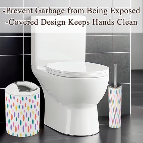 6 Piece Abstract Colorful Bathroom Accessories Set