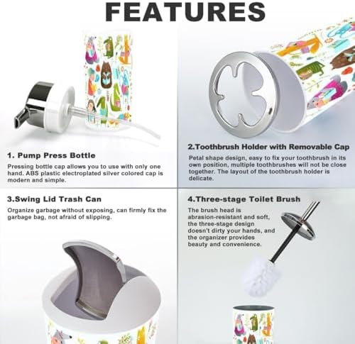 Bathroom Funny Animal Study Set for Kids