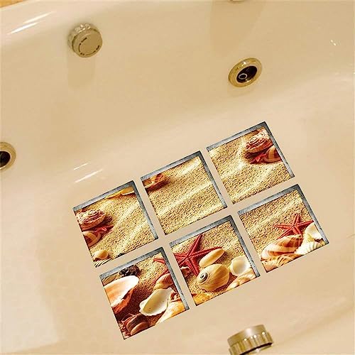 Non Slip Bathtub Stickers Square 59x59 Inch 6pcs