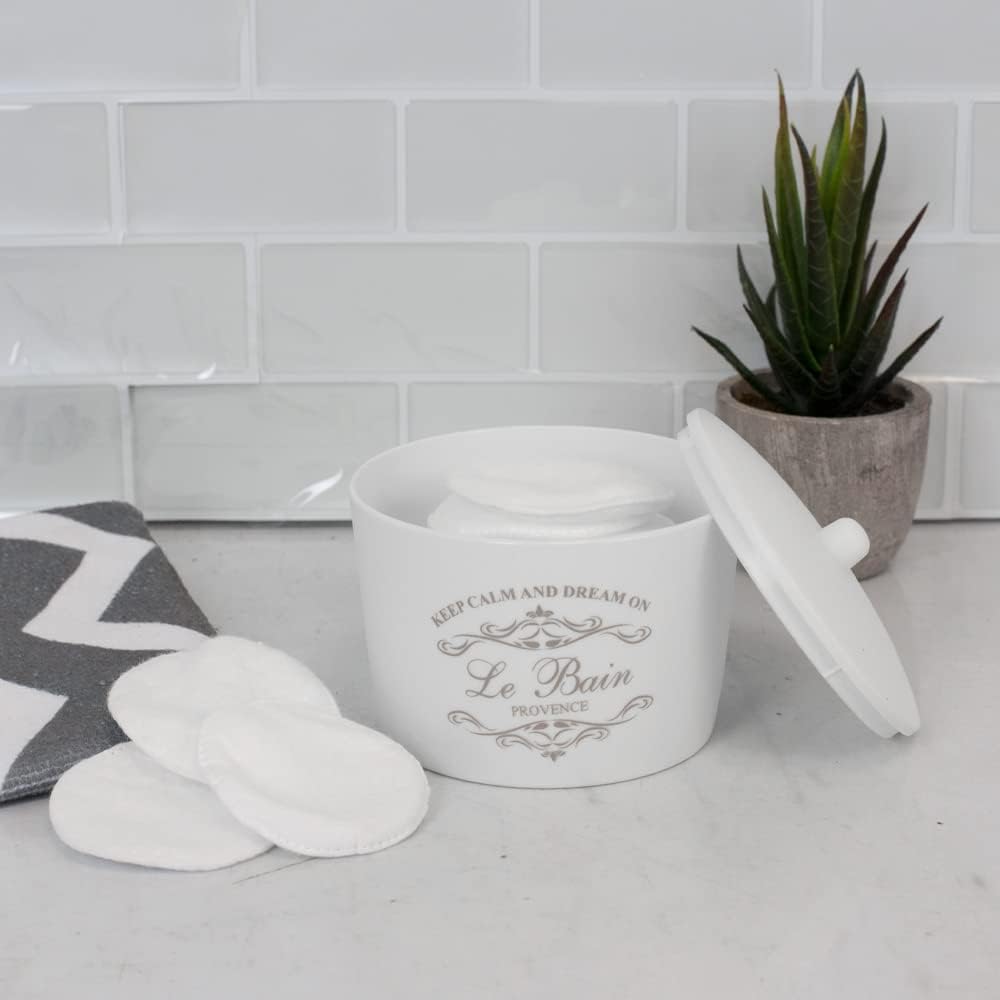 7-Piece Paris Bathroom Set White by Home Basics
