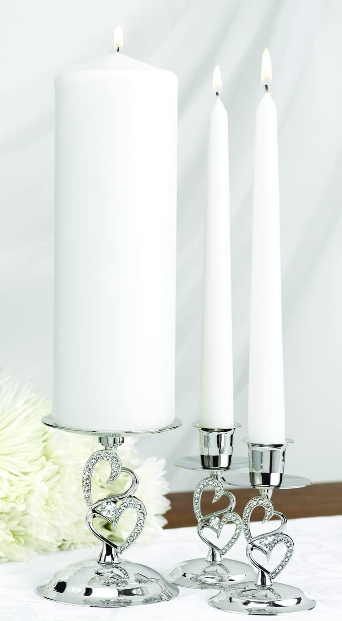 Sparkling Love Set Candle Stands 3 Count