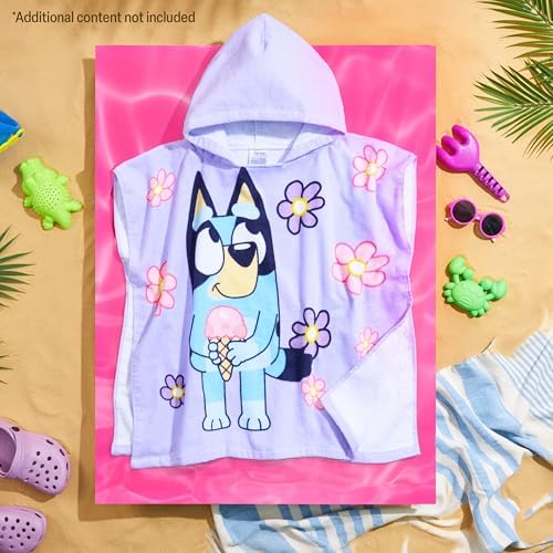 Bluey Kids Hooded Beach Towel for Pool Bath