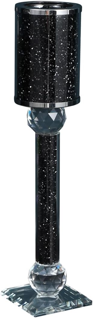Elegant Sturdy Black Candle Holder 11 Inch