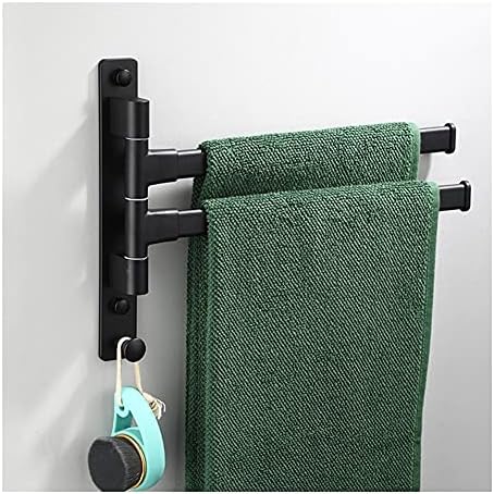 Black Towel Holder for Bathroom with Swivel