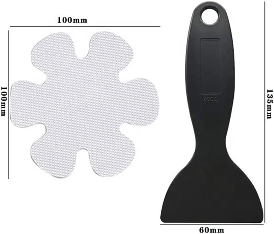 Anti-Slip Shower Stickers 20PCS Non-Slip Bathtub Treads with Premium Scraper