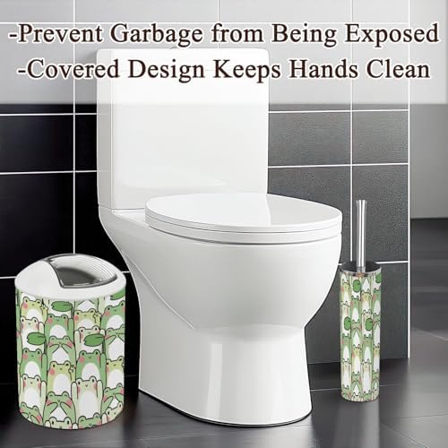 6 Piece Cute Frog Bathroom Accessories Set