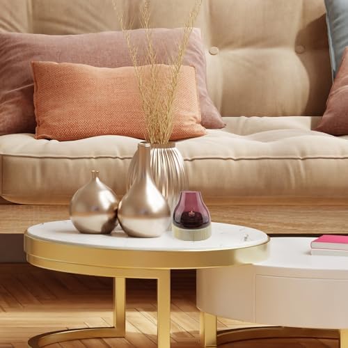 Enchanting 975-inch Purple Candle Holder with Foam Pads for Elegance