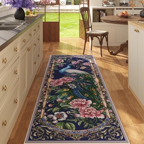 Vowkten 2x3 Door Mat Indoor Rug Peacock Design
