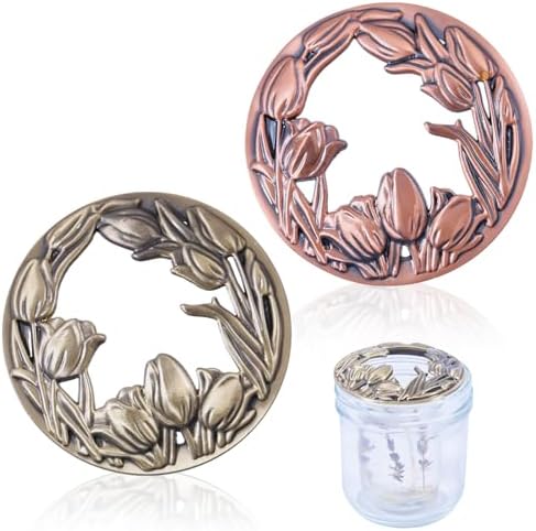 GLOWING HOLIDAY TULIP LID JARS