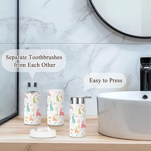 Bathroom Accessories 6-Piece Cartoon Pattern Set for Kids