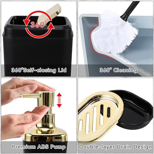 XLHOMO 24PC Bathroom Accessory Set with Shower Curtain and Rugs