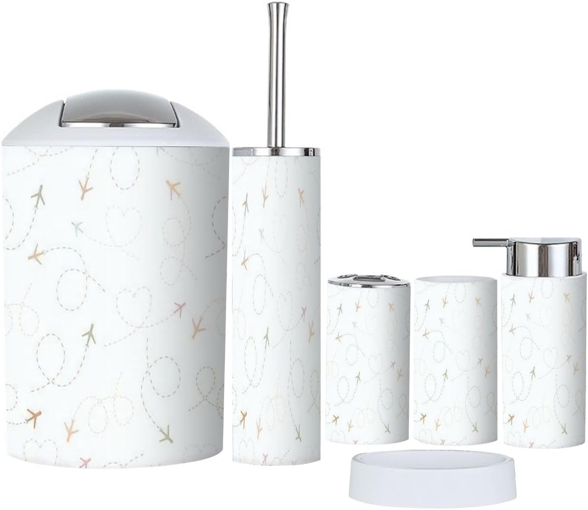 Bathroom Accessories Set Child Plane Color